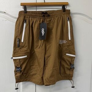 8&9 Men's Tan Cargo Shorts with Zipper Pockets NWT